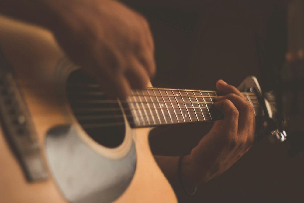 Acoustic guitar detail